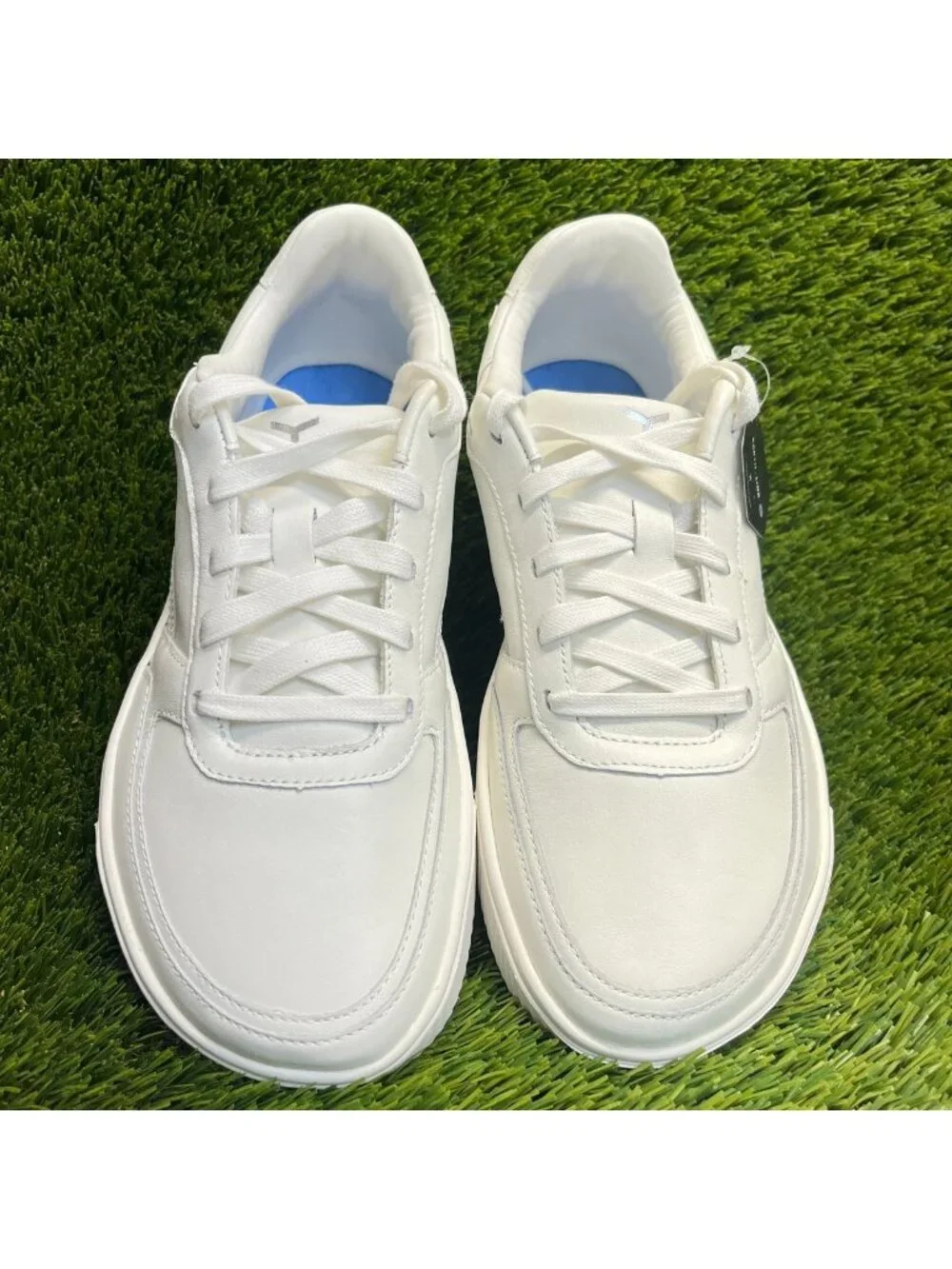 Flux Footwear Adapt Leather Trainer White Mens Size 9.5 Athletic Shoes Sneakers